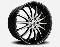 Lexani LX14 BLACK MACHINED CHROME LIP
