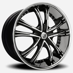 Lexani LSS55 BLACK MACHINED CHROME LIP