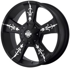 KMC KM668 MATT BLACK MACHINED