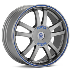 SPARCO RALLY MATT SILVER TECH  BLU LIP